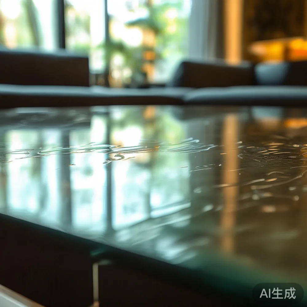 Sleek glass coffee table in a modern Singapore living room