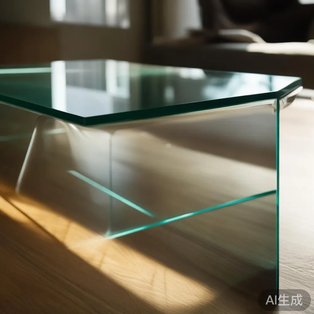 Modern glass coffee table in a Singapore apartment