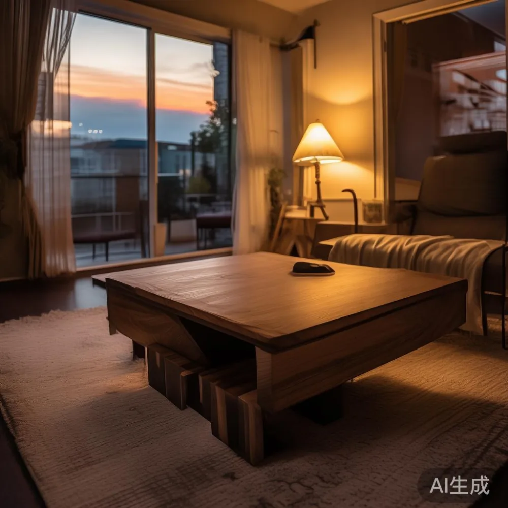 Buying a Coffee Table in Singapore Online: Delivery and Assembly Reali — room setting at dusk with warm lamp light, film 
