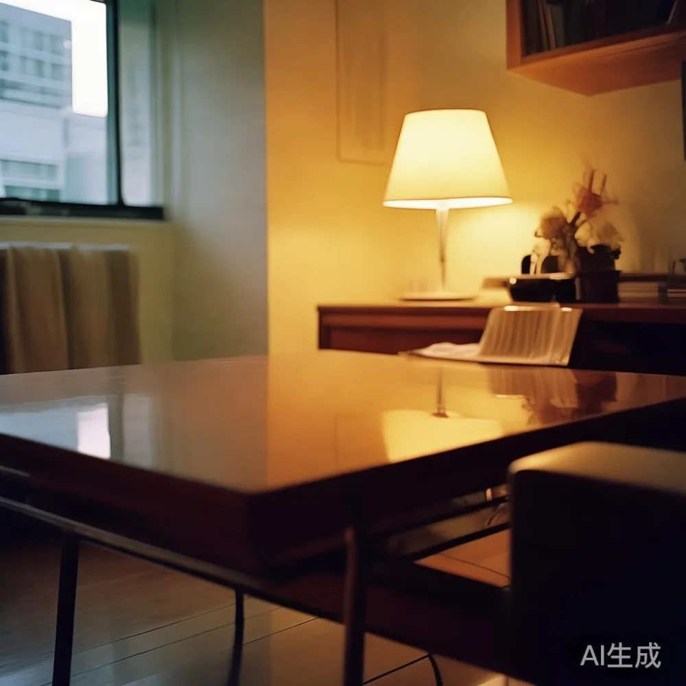 Caring for a Lacquered Coffee Table in a Singapore HDB: A Practical Gu — room setting at dusk with warm lamp light, film