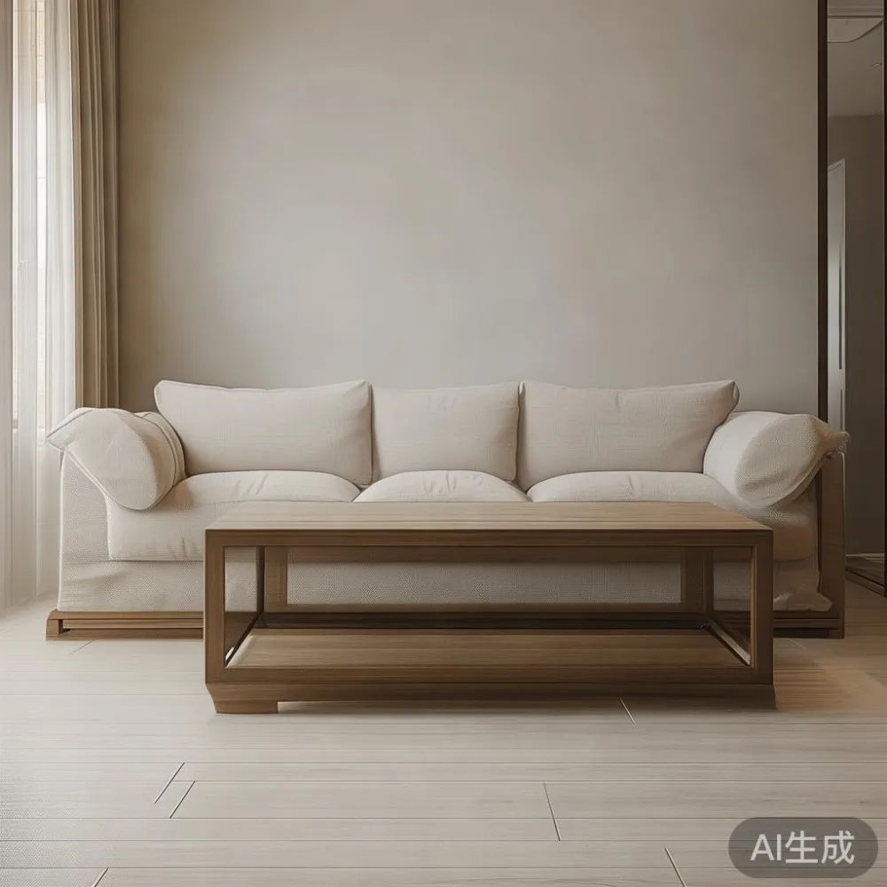 Coffee Table SG Size Guide: Picking the Right Fit for a Singapore HDB  — staged against a plain wall with a linen sofa ne