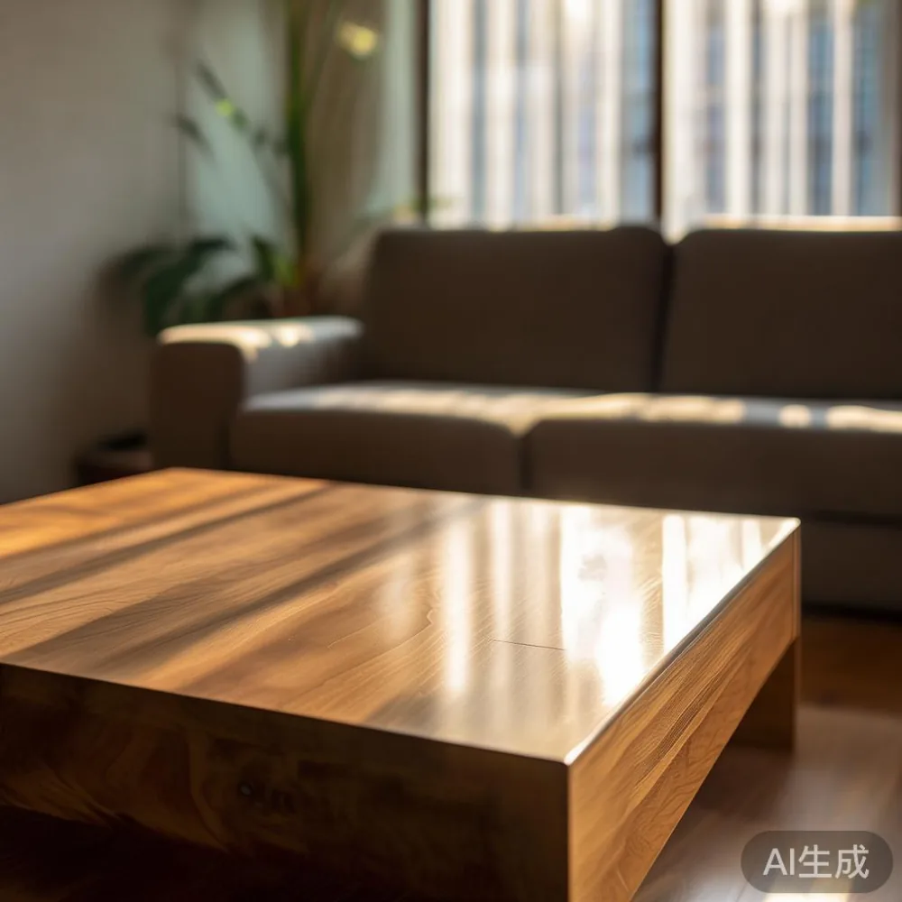 Humidity, HDBs, and Your Solid Wood Coffee Table: A Buyer's Guide for  — in a sunlit Singapore HDB living room, morning l