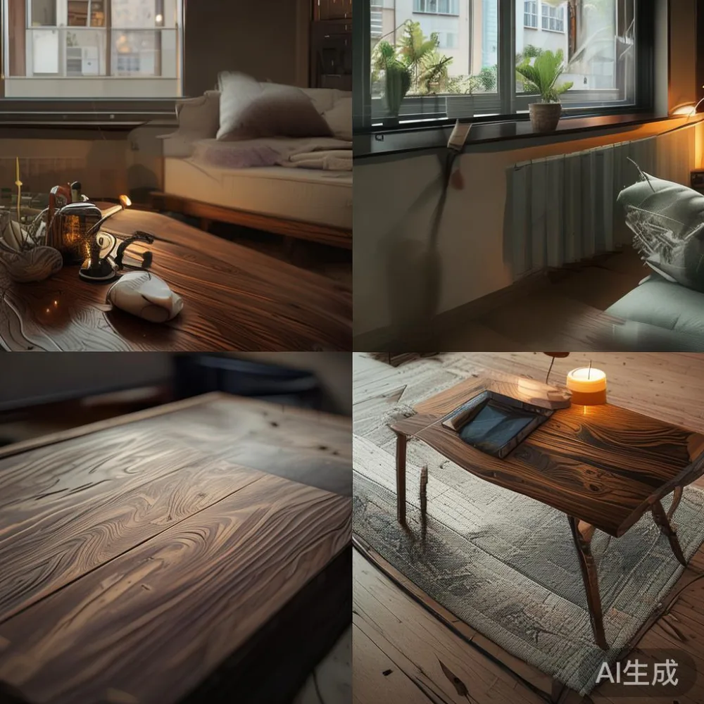 Solid Wood vs Veneer Furniture: The Honest 5-Year Cost Comparison for  — room setting at dusk with warm lamp light, film 