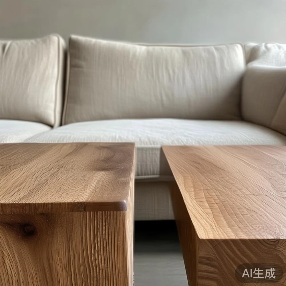 Veneer vs Solid Wood Coffee Table SG: A 5-Year Cost Reality Check for  — staged against a plain wall with a linen sofa ne