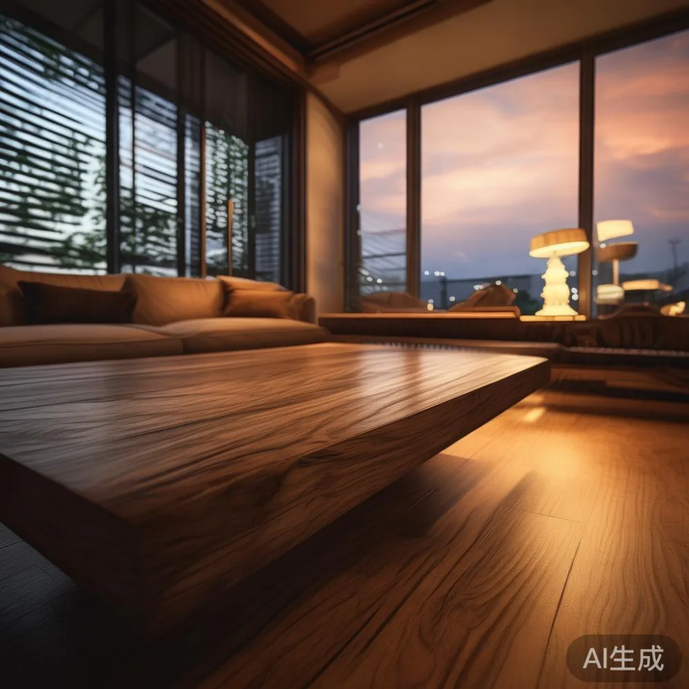 Veneer vs Solid Wood Coffee Tables in Singapore: A 5-Year Cost Reality — room setting at dusk with warm lamp light, film 