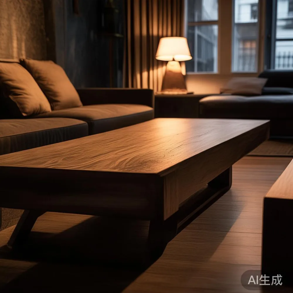 Veneer vs Solid Wood: A 5-Year Cost Breakdown Every Singapore Home Buy — room setting at dusk with warm lamp light, film 