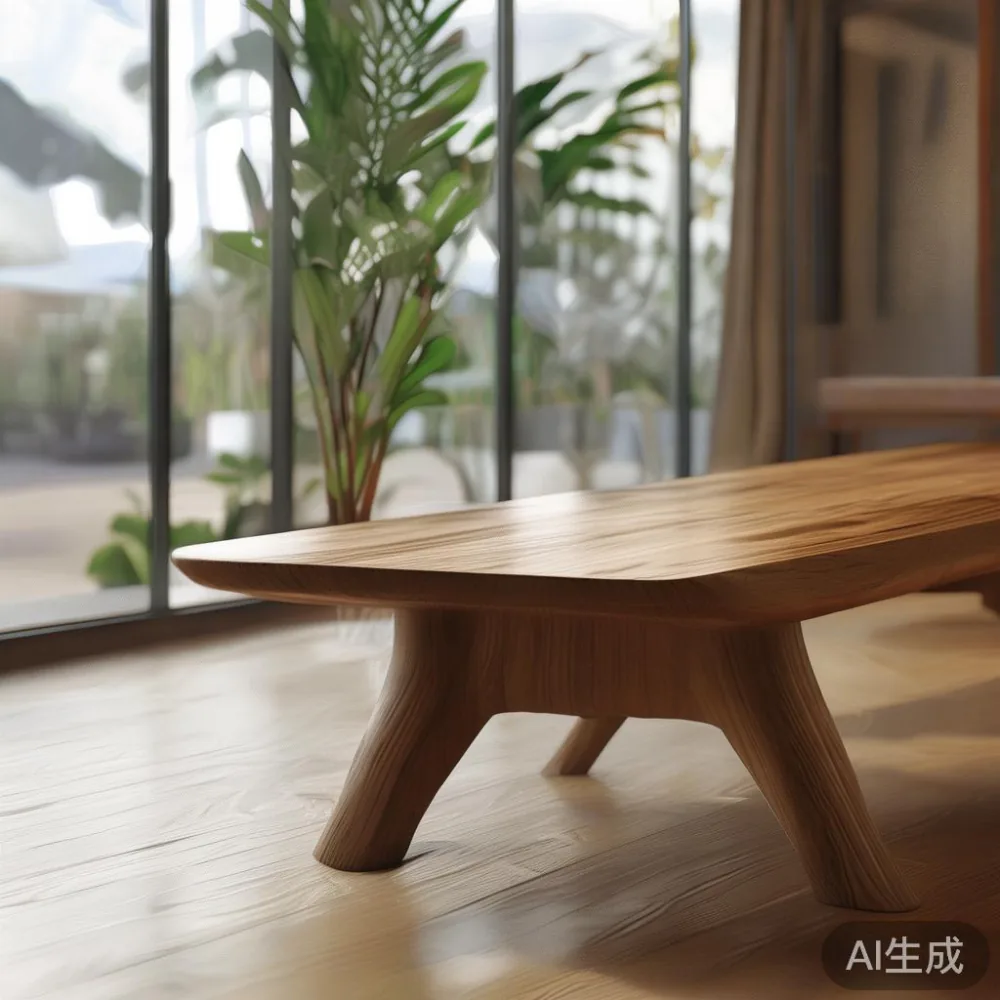 Warm Minimal Living: Matching Solid Wood Furniture to a Warm Minimal I — detail of the base and leg construction on a bed