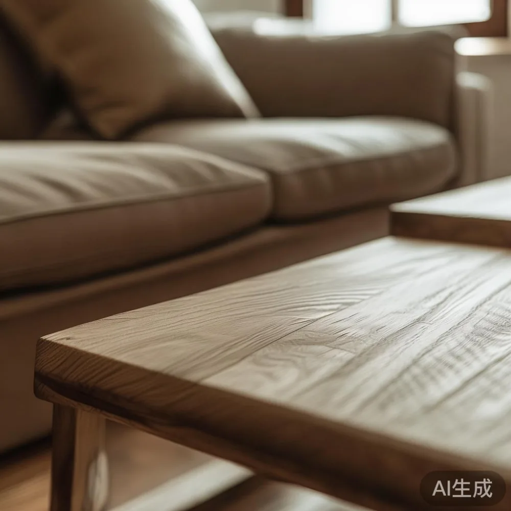 What To Check Before You Buy a Sofa You Cannot Sit On — close-up of the grain and joinery detail, shallo